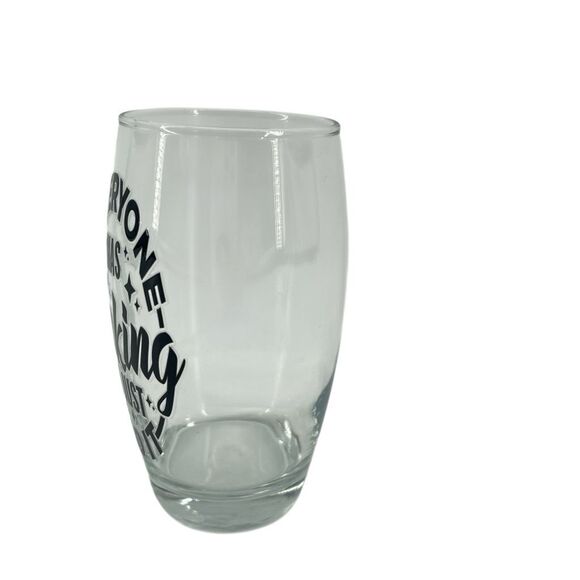 Funny ‘Everyone Was Thinking It’ Clear Stemless Wine Glass, 15 oz, New - Picture 5 of 9
